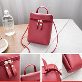 Vintage Small Crossbody Bag Lady Purse Phone Bag PU Leather Versatile Shoulder B