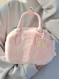 Women's Pink Messenger Bag Japanese Cotton Shoulder Bag