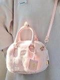 Women's Pink Messenger Bag Japanese Cotton Shoulder Bag
