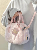 Women's Pink Messenger Bag Japanese Cotton Shoulder Bag