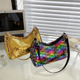 Sequin Women Underarm Bags Small Top-Handle Bags Ladies Party Handbags