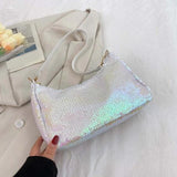 Sequin Women Underarm Bags Small Top-Handle Bags Ladies Party Handbags