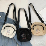 Youth Canvas Messenger Bag Shoulder Bag Student Crossbody Bags