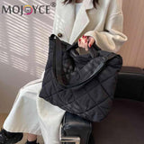 Quilted Messenger Bag Cotton Shoulder Messenger Bag Large Capacity