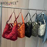 Quilted Messenger Bag Cotton Shoulder Messenger Bag Large Capacity