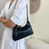 Vintage Shoulder Underarm Bag PU Leather Female Daily Casual Handbag