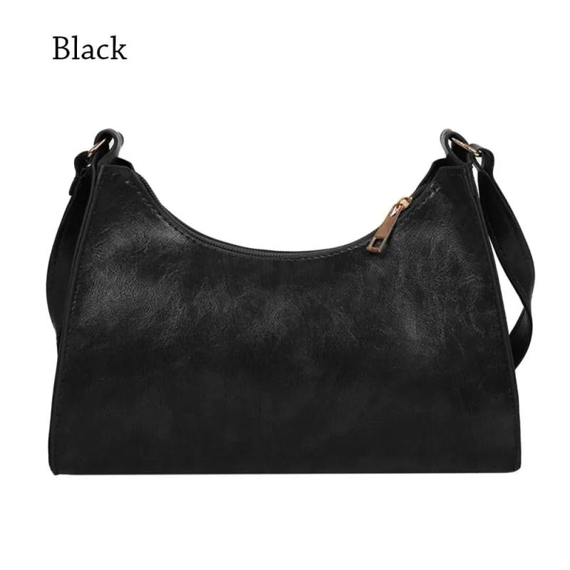 Vintage Shoulder Underarm Bag PU Leather Female Daily Casual Handbag