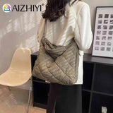 Vintage Quilted Messenger Bag Crossbody Handbag for Office Work Travel