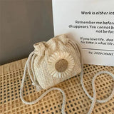 Woven Rattan Straw Beach Bag for Women, Khaki Beige Handbag