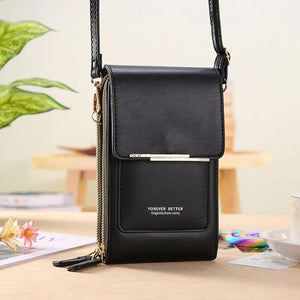Soft Leather Touch Screen Cell Phone Purse Crossbody Shoulder Bag