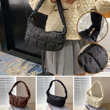 Oxford Cloth Underarm Bag Embroidery Handbag Pouch Shoulder Solid Bag