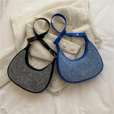 Crescent Diamonds Leather Shoulder Bag