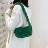 Solid Women Shoulder Underarm Handbags Casual Zipper Top-handle Bags