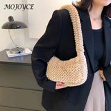 Solid Women Shoulder Underarm Handbags Casual Zipper Top-handle Bags