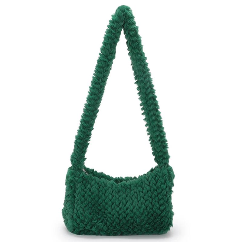 Plush Hobos Totes Women Shoulder Handbags