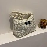 Retro Girls Print Small Handbag Autumn Underarm Bag