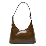 Vintage PU Leather Women Shoulder Bag Lady Zipper Tote Underarm Handbag