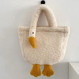 Cashmere Shoulder Bag Girl Cashmere Handbag Portable Messenger Bag