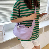 Canvas Shoulder Bag Zipper Handbags Large Capacity Crossbody Bags