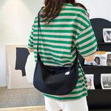 Canvas Shoulder Bag Zipper Handbags Large Capacity Crossbody Bags