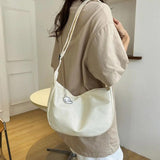 Canvas Shoulder Bag Zipper Handbags Large Capacity Crossbody Bags