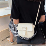 Small Leather Crossbody Bag Vintage Shoulder Handbags for Girls