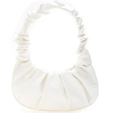 Pleated PU Shoulder Underarm Bag Women Large Top-handle Summer Leisure