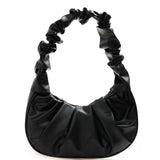 Pleated PU Shoulder Underarm Bag Women Large Top-handle Summer Leisure