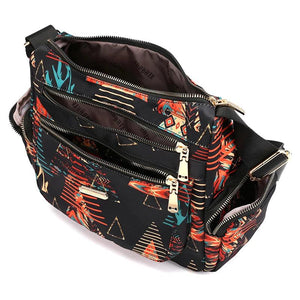 Floral Large Capacity Nylon Shoulder Bag