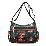 Floral Large Capacity Nylon Shoulder Bag