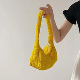 Quilted Women Shoulder Bags Nylon Small Tote Bag