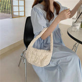Quilted Women Shoulder Bags Nylon Small Tote Bag