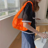 Quilted Women Shoulder Bags Nylon Small Tote Bag