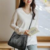 PU Leather Hobos Large Capacity Tote Handbag for Women