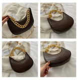 Vintage Dumplings Shape Crossbody Handbag with Chains