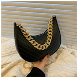 Vintage Dumplings Shape Crossbody Handbag with Chains
