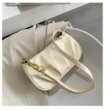 Retro Leather Chain Shoulder Bag Women's Totes