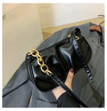 Retro Leather Chain Shoulder Bag Women's Totes