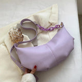French Female Texture Single Shoulder Armpit Dumpling Bag