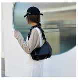 Women's PU Leather Shoulder Bag Textured Shopping Handbag