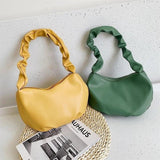 Women's PU Leather Shoulder Bag Textured Shopping Handbag
