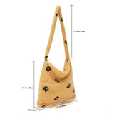 Women Animal Pattern Plush Top-handle Bag