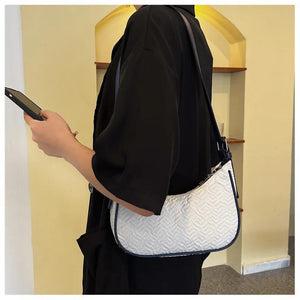 Canvas Underarm Shoulder Bag for Women Casual Tote Purse Handbag