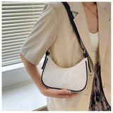 Canvas Underarm Shoulder Bag for Women Casual Tote Purse Handbag