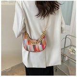 Women's Crossbody Bag with Chains Shoulder Strap Hobos Handbag
