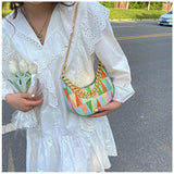Women's Crossbody Bag with Chains Shoulder Strap Hobos Handbag