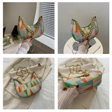 Women's Crossbody Bag with Chains Shoulder Strap Hobos Handbag