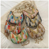Women's Crossbody Bag with Chains Shoulder Strap Hobos Handbag