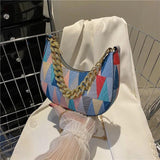 Women's Crossbody Bag with Chains Shoulder Strap Hobos Handbag