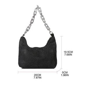 Delicate Chain Underarm Bag Shoulder Bag Diamonds Handbag Evening Clutch Bag